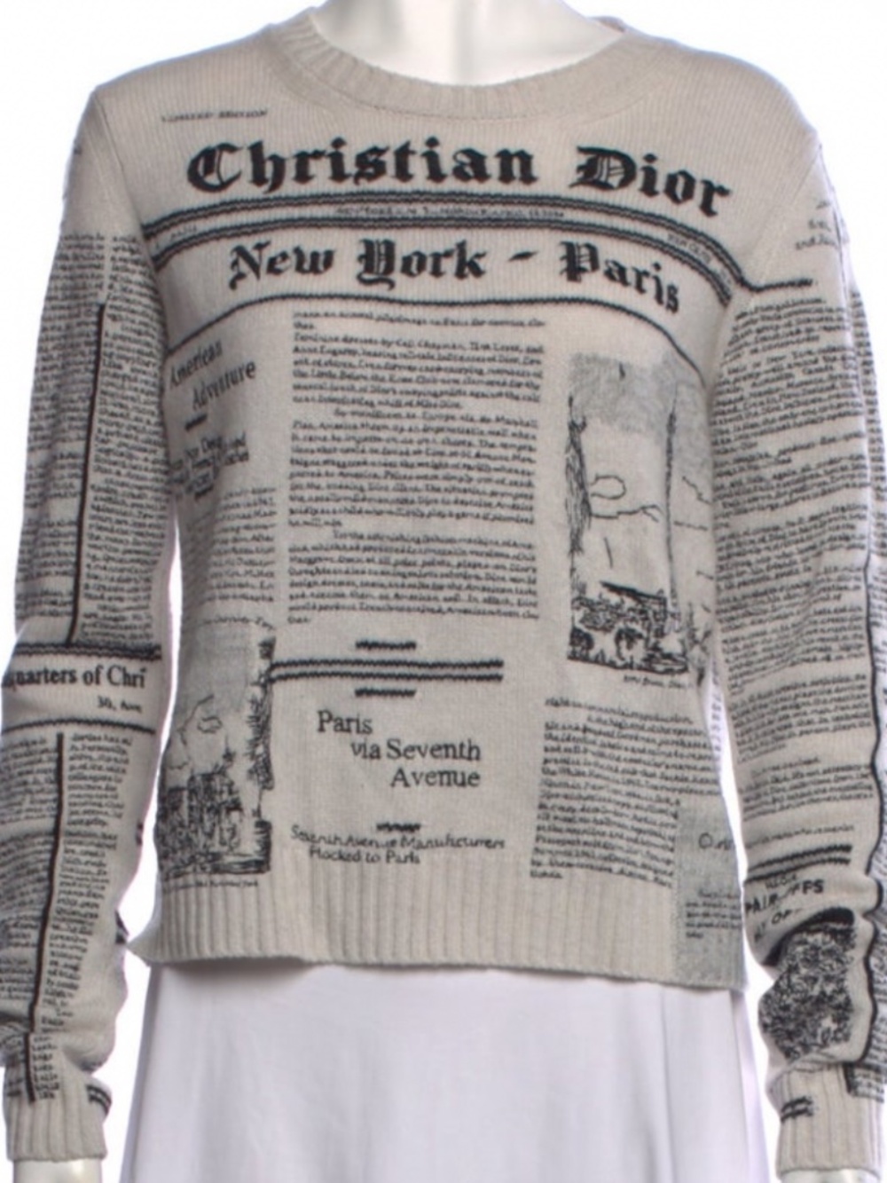 Christian Dior Newspaper Sweater